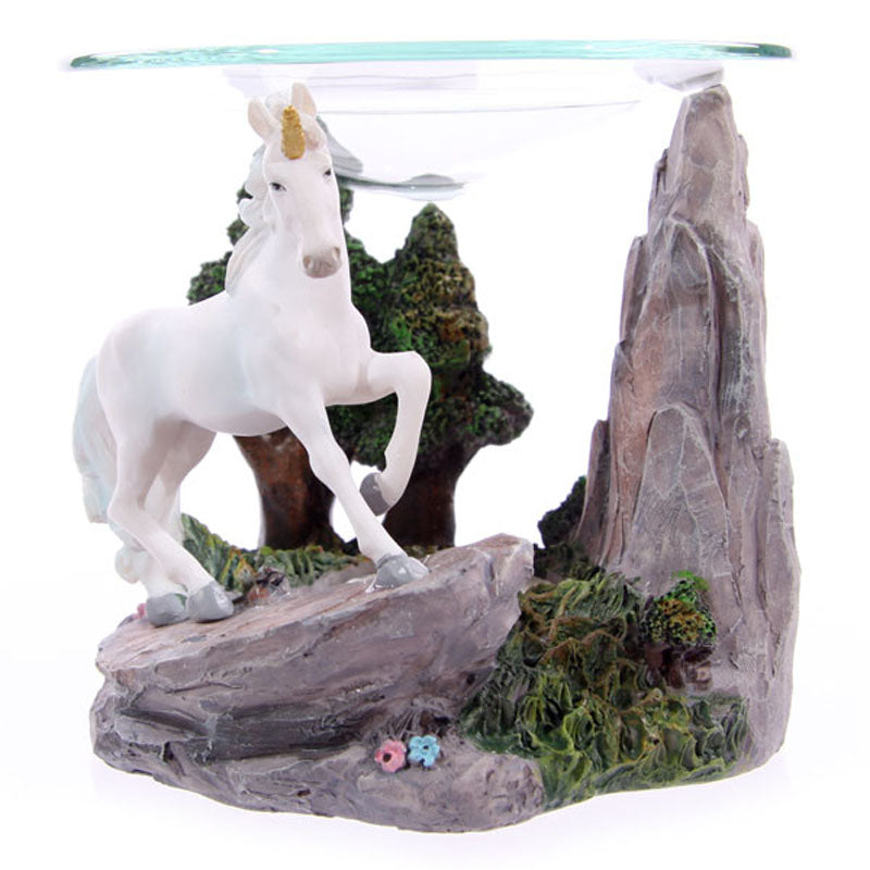 Fantasy Unicorn Design Oil & Wax Burner with Glass Dish