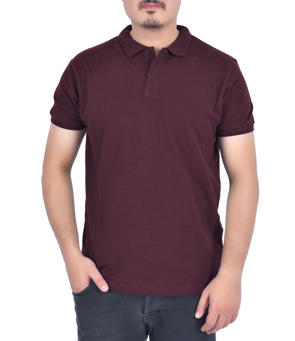 SHORT SLEEVE POLO SHIRT  BURGUNDY M